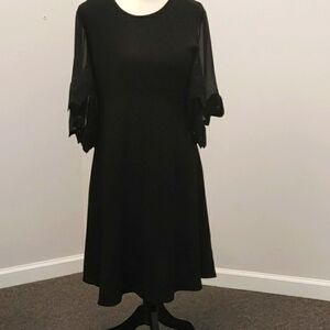 Taylor Solid Black Dress Womens Size 4